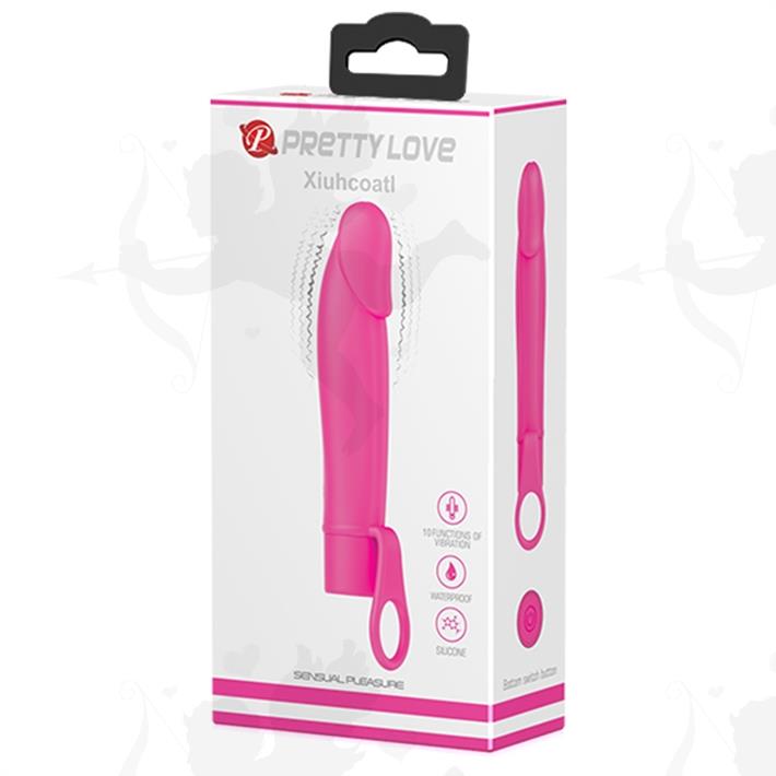 Vibrador con 10 velocidades y anillo para sujetar