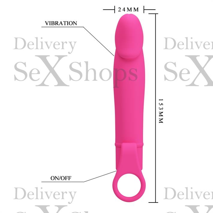 Vibrador con 10 velocidades y anillo para sujetar