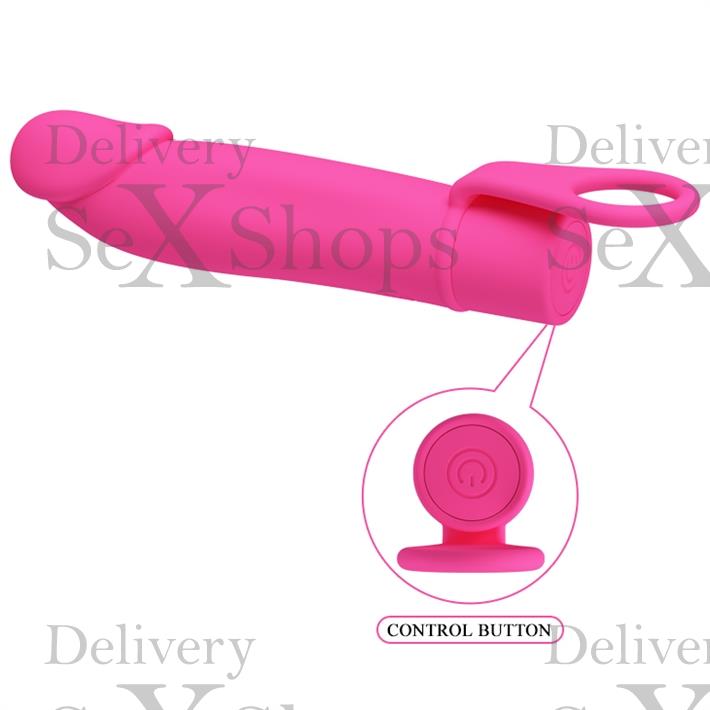 Vibrador con 10 velocidades y anillo para sujetar