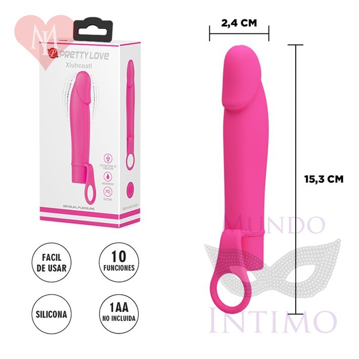  Vibrador con 10 velocidades y anillo para sujetar 