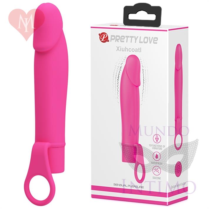 Vibrador con 10 velocidades y anillo para sujetar