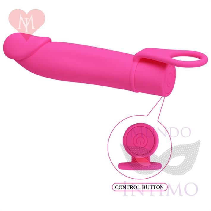 Vibrador con 10 velocidades y anillo para sujetar