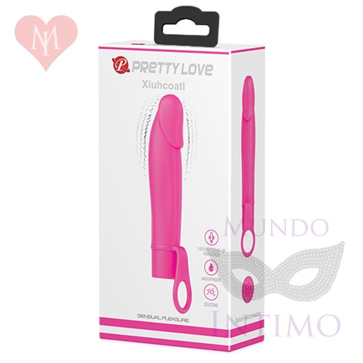 Vibrador con 10 velocidades y anillo para sujetar