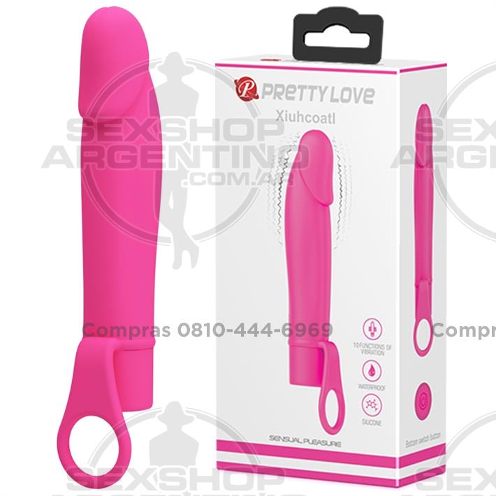 Vibrador con 10 velocidades y anillo para sujetar