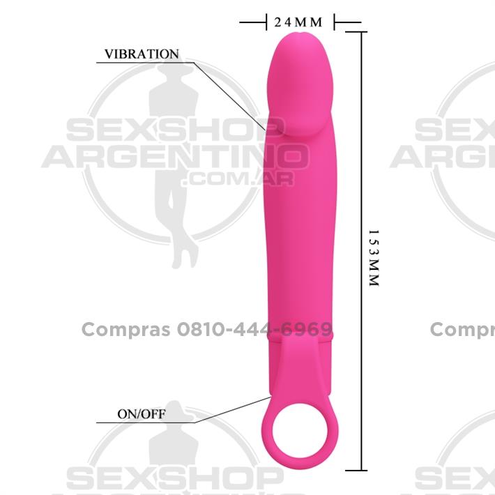 Vibrador con 10 velocidades y anillo para sujetar