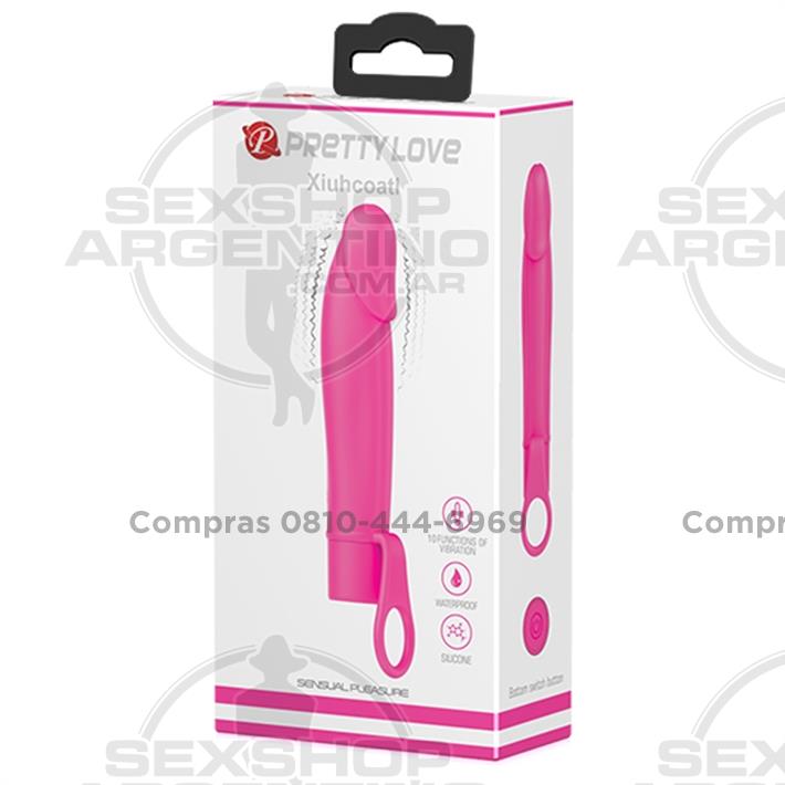 Vibrador con 10 velocidades y anillo para sujetar