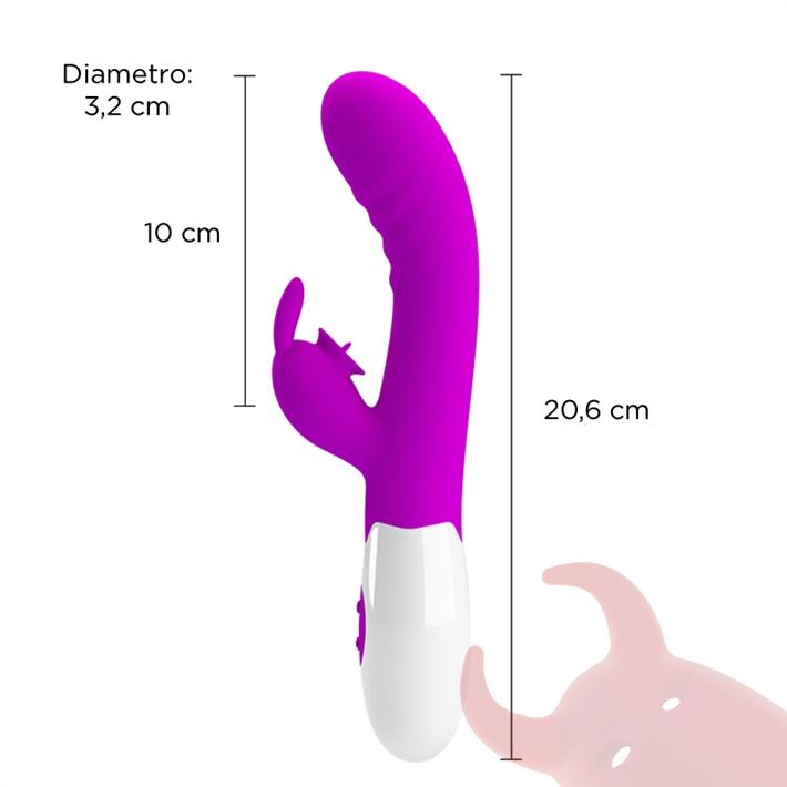  Estimulador de punto G con masajeador de clitoris 