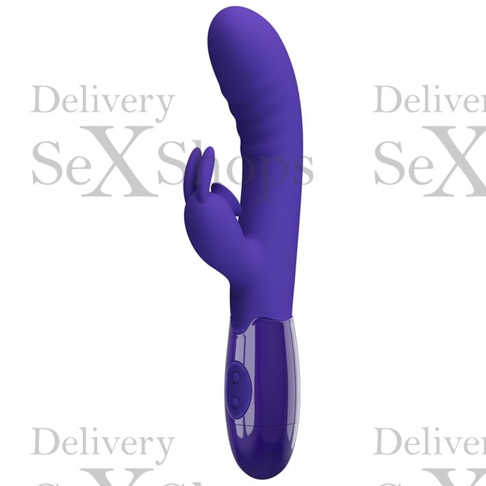 Vibrador con estimulador de clitoris, con 30 funciones y carga USB