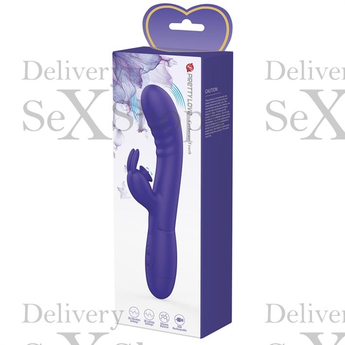 Vibrador con estimulador de clitoris, con 30 funciones y carga USB