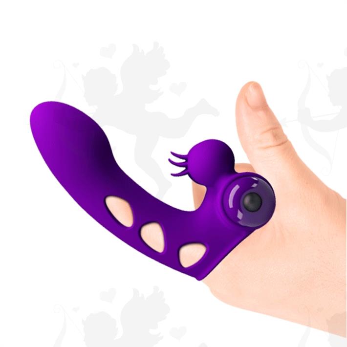 Vibrador para dedo con estimulador de clitoris 