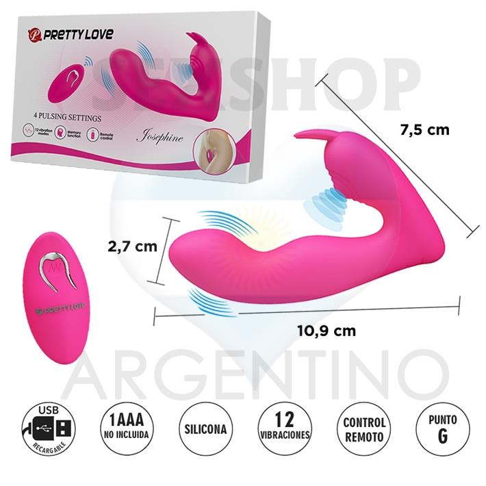 Estimulador de punto G y clitoris con control inalambrico