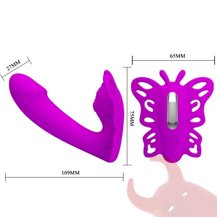 Vibrador de punto G con vibrador de clitoris, control remoto y carga USB