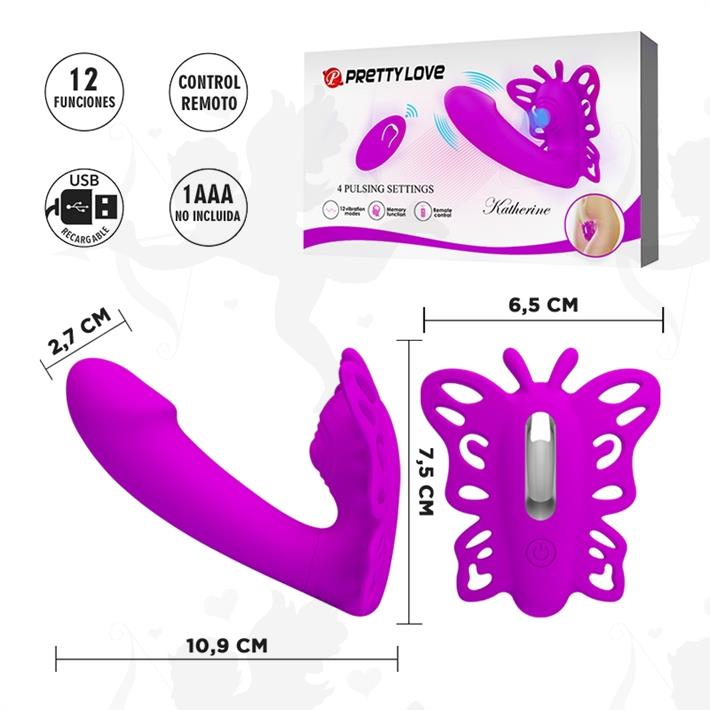 Cód: SS-PL-014849 - Vibrador de punto G con vibrador de clitoris, control remoto y carga USB - $ 83700