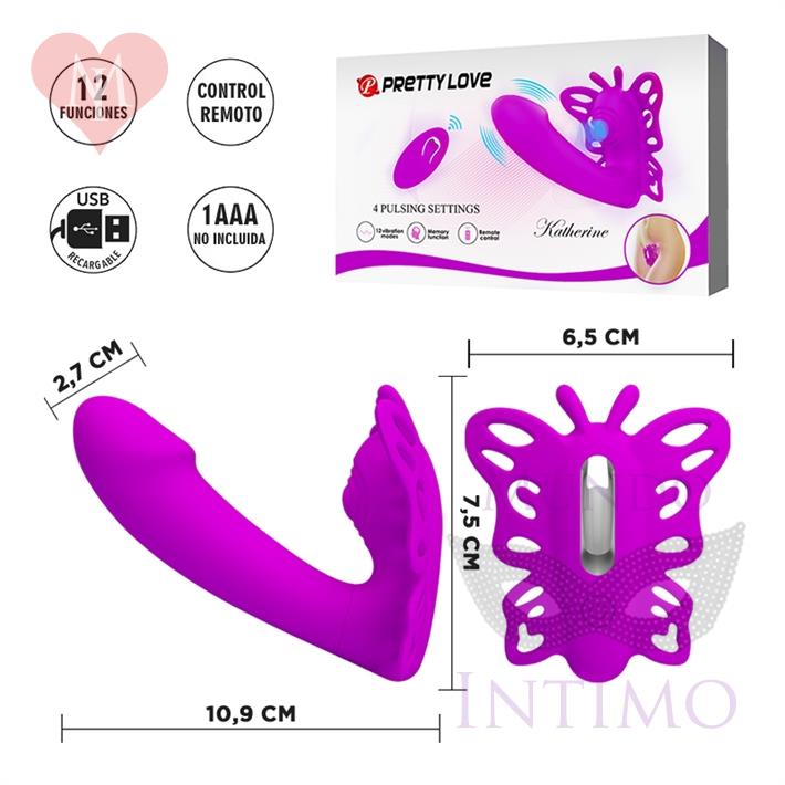  Vibrador de punto G con vibrador de clitoris, control remoto y carga USB 