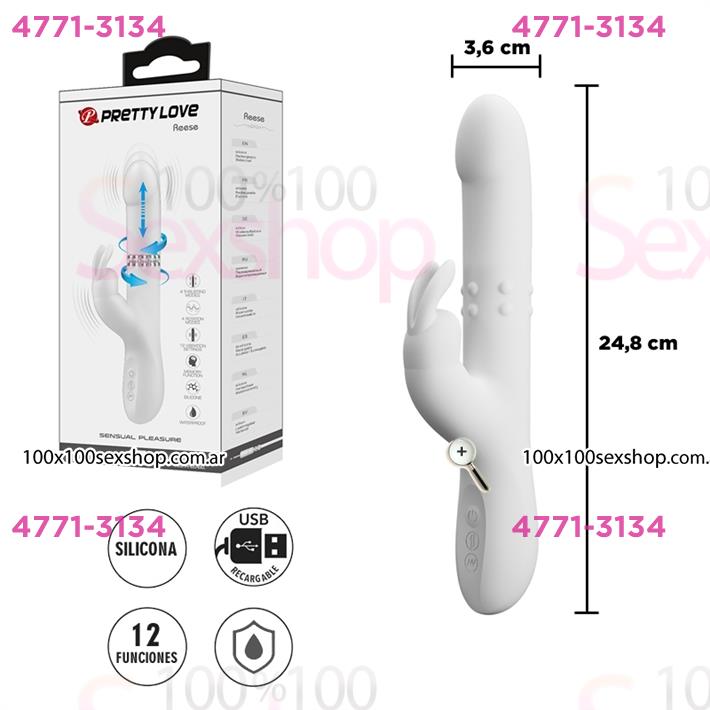 Cód: CA SS-PL-014902-1 - Vibrador con estimulador de clitoris blanco - $ 100700