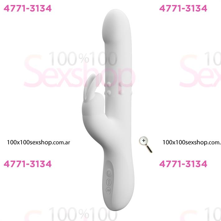 Cód: CA SS-PL-014902-1 - Vibrador con estimulador de clitoris blanco - $ 100700