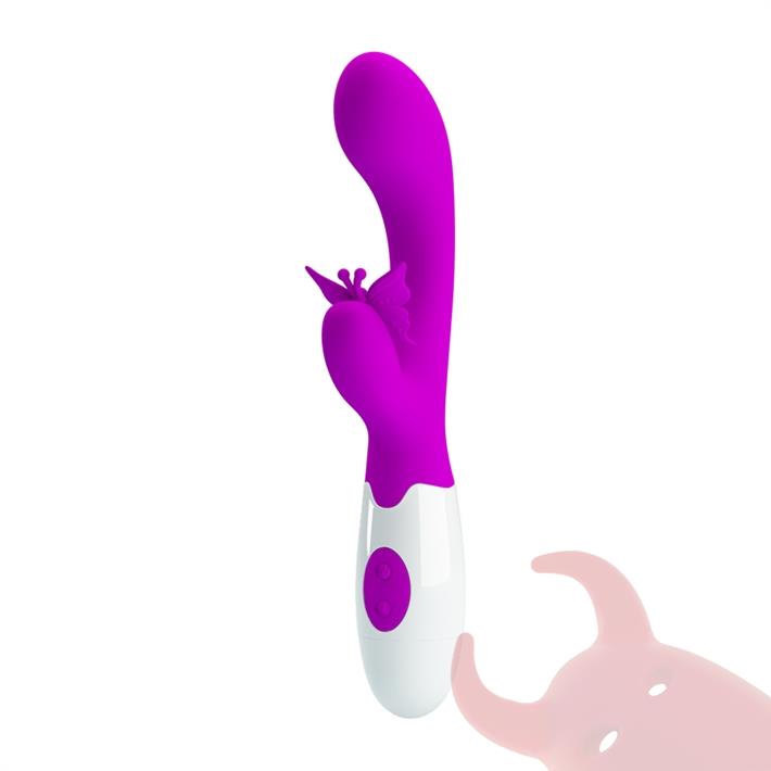 Vibrador con estimulador de clitoris con varias velocidades