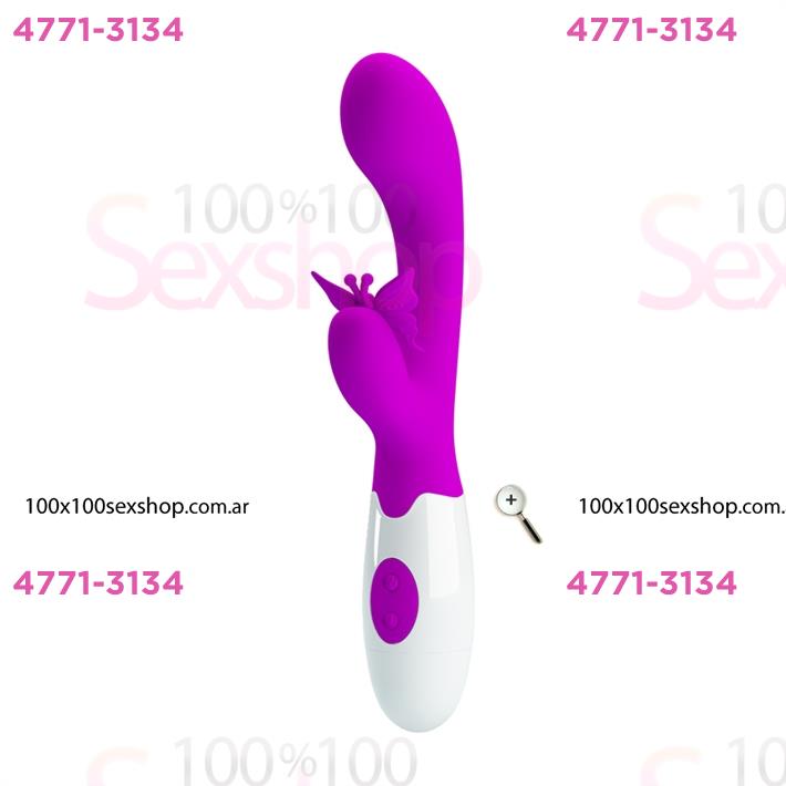 Cód: CA SS-PL-014927 - Vibrador con estimulador de clitoris con varias velocidades - $ 49400