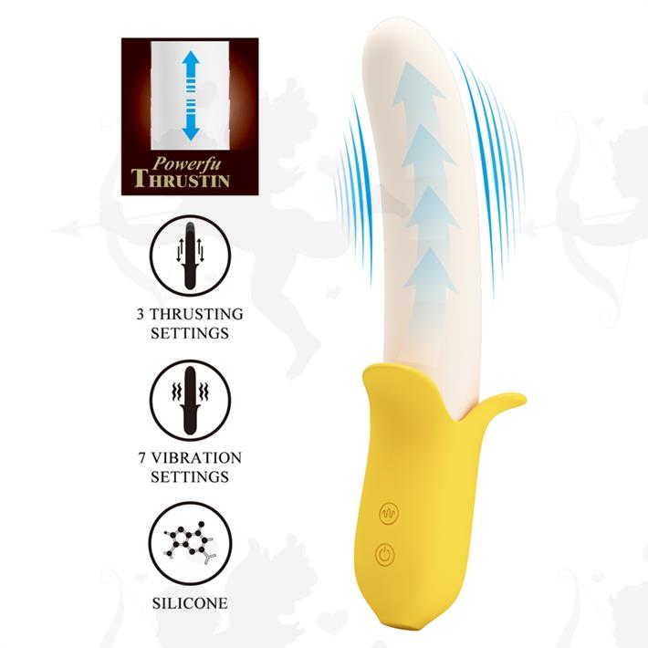 Estimulador con movimientos y varias velocidades en forma de banana