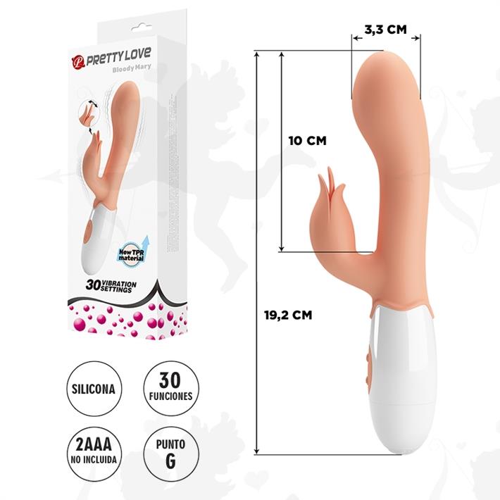 Cód: SS-PL-014961R - Estimulador de punto G con vibrador de clitoris y 30 vibraciones - $ 28000