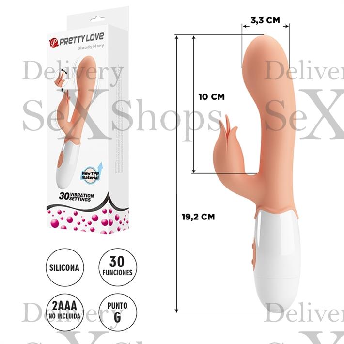  Estimulador de punto G con vibrador de clitoris y 30 vibraciones 