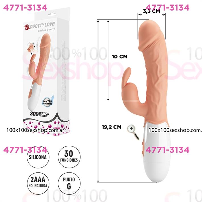 Cód: CA SS-PL-014962R - Vibrador con estimulacion de clitoris - $ 37000