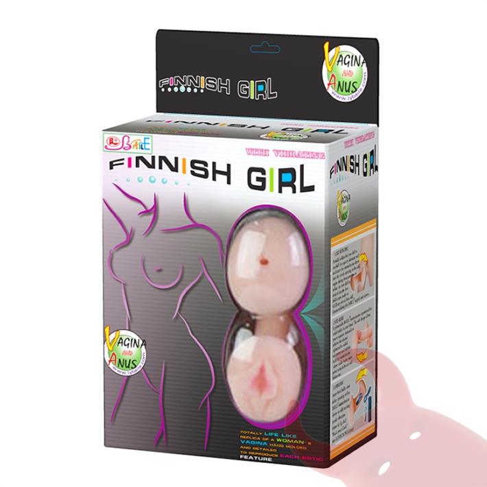 Muñeca inflable con vagina y ano de suave textura