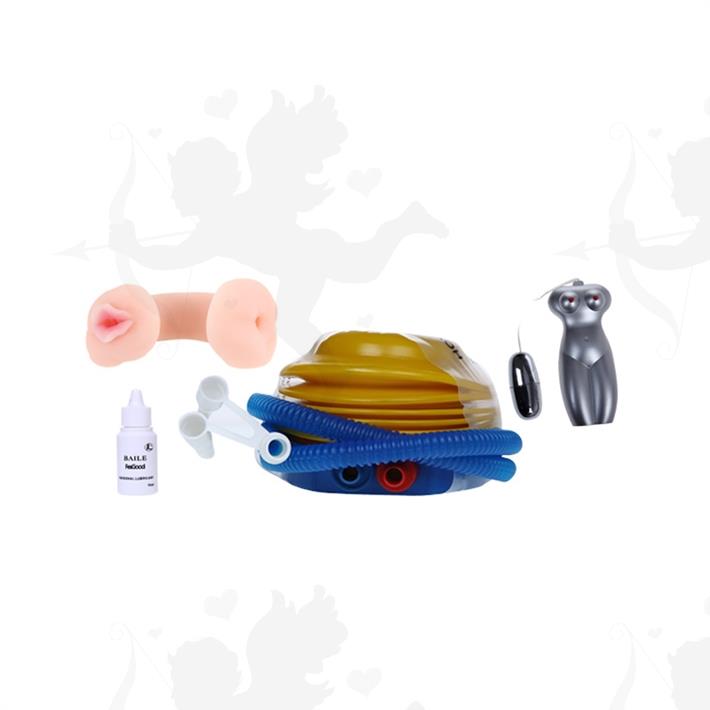 Muñeca inflable con vagina y ano de suave textura