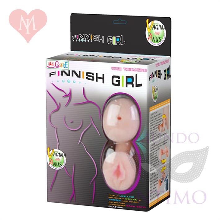 Muñeca inflable con vagina y ano de suave textura