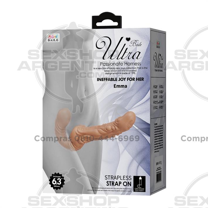 Strap-on doble realista: diseño cómodo con doble cabezal y material resistente