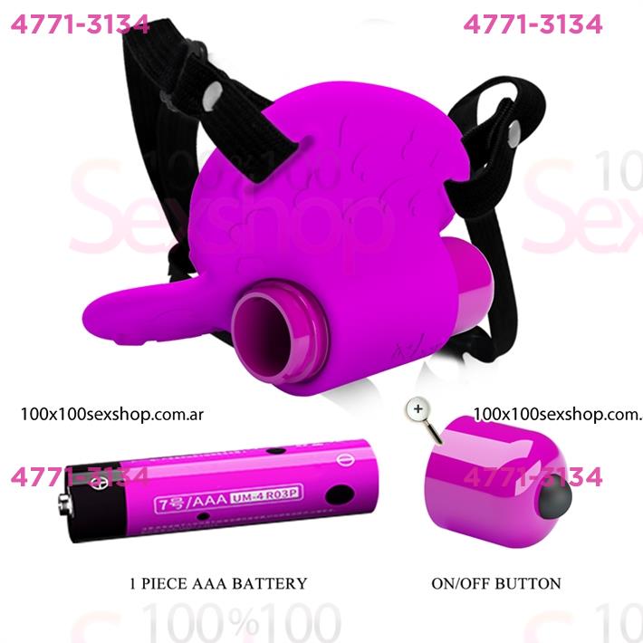 Estimulador vaginal con 12 modos de vibracion con correa sujetadora
