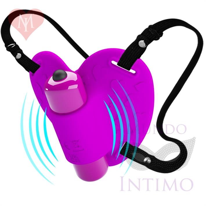 Estimulador vaginal con 12 modos de vibracion con correa sujetadora