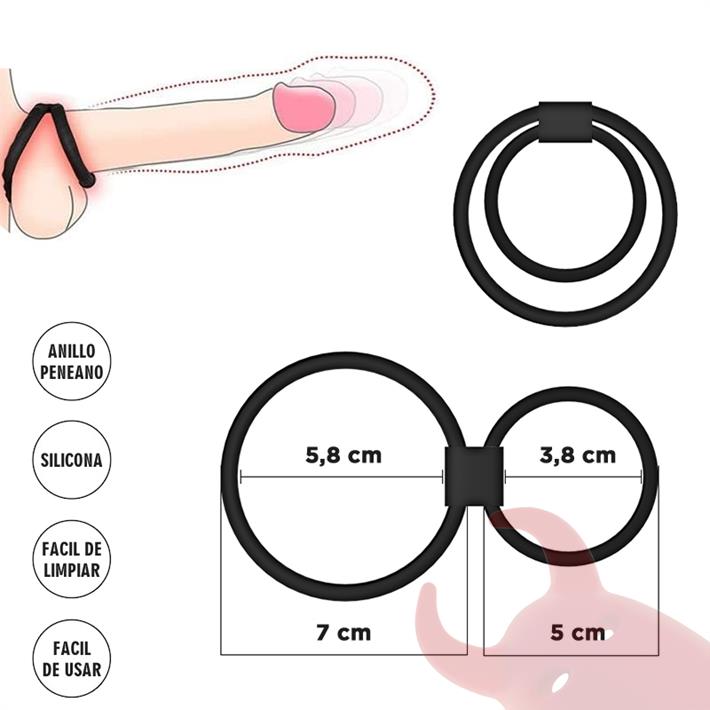 Anillo para pene y testiculos para retrasar la eyaculacion