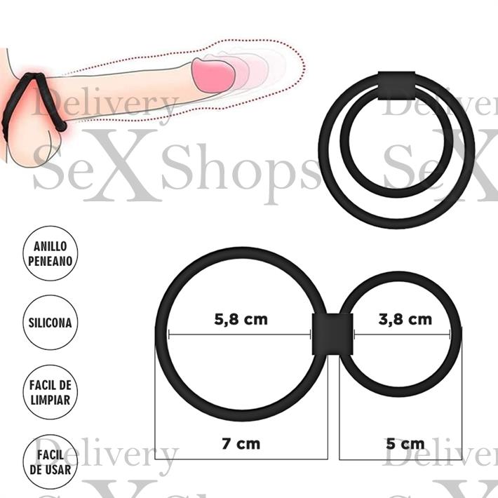 Anillo para pene y testiculos para retrasar la eyaculacion