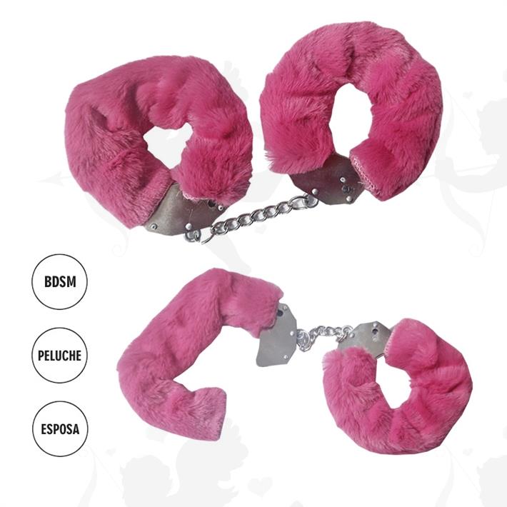 Cód: SS-PL-026024FU - Esposas de metal con peluche fucsia - $ 20900