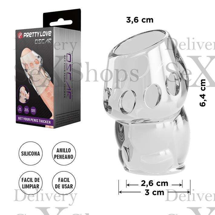  Funda para pene abierta de material TPR 