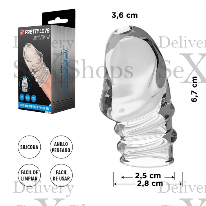  Funda para la cabeza del pene de material TPR 