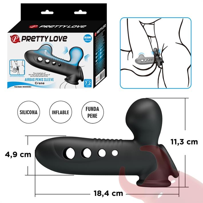 Funda para Pene con Airbag Patente Estimulación de Glande y Control de Eyaculación