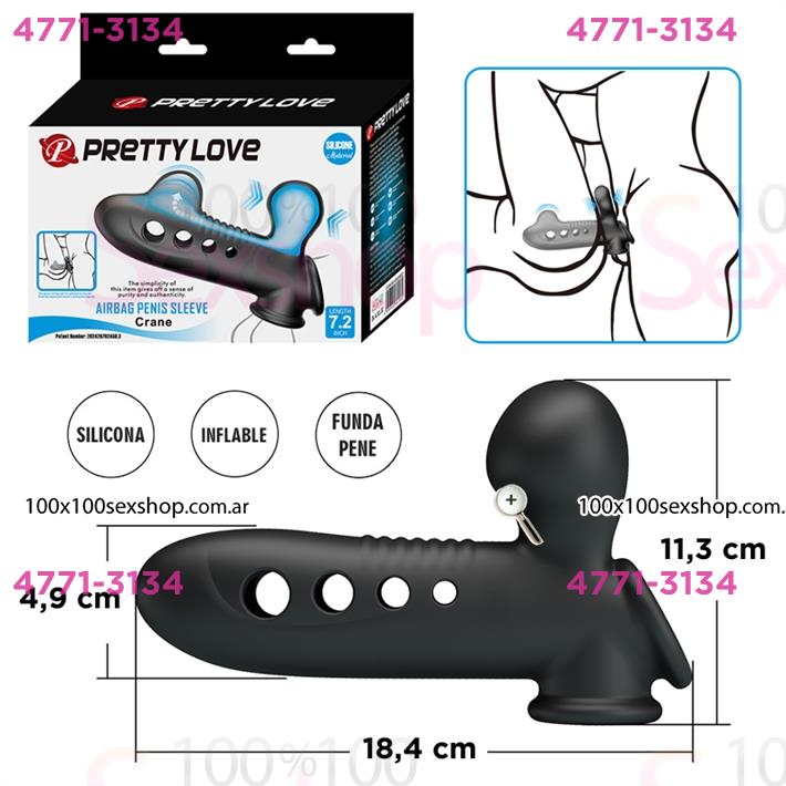 Funda para Pene con Airbag Patente Estimulación de Glande y Control de Eyaculación