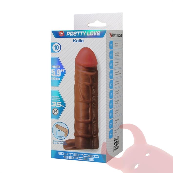 Funda de Pene Texturizada en TPR con Aro Escrotal de Estimulación
