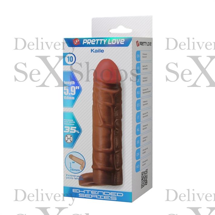 Funda de Pene Texturizada en TPR con Aro Escrotal de Estimulación