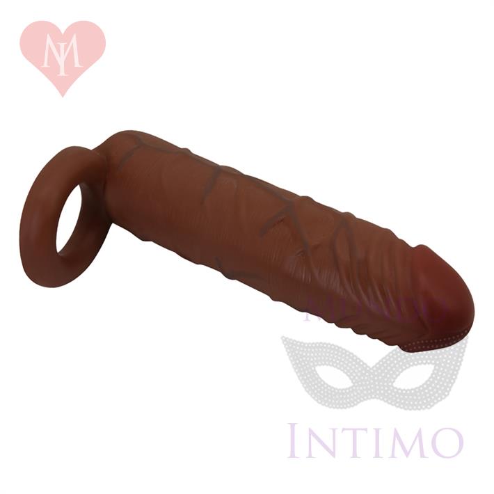 Funda de Pene Texturizada en TPR con Aro Escrotal de Estimulación