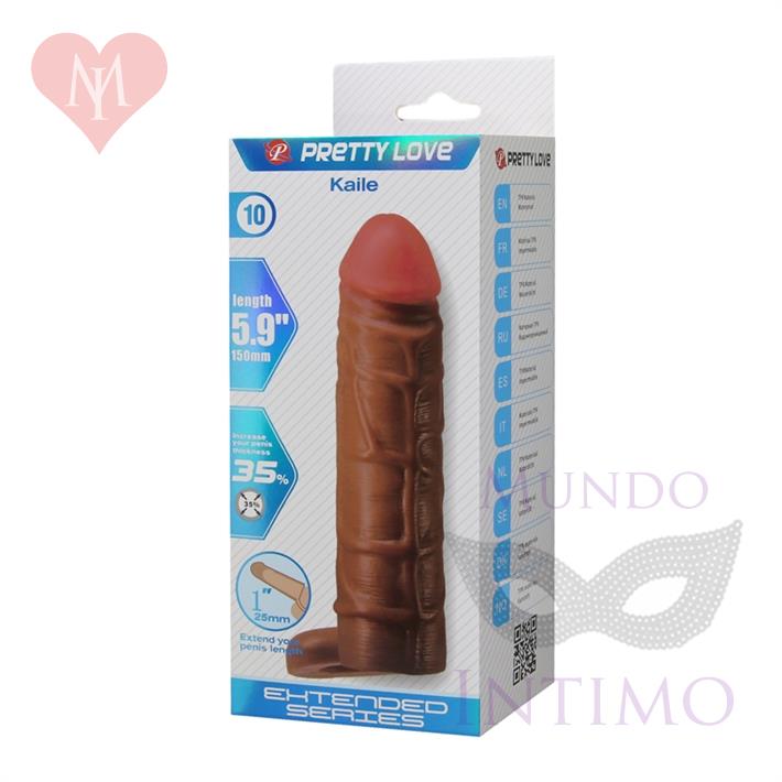 Funda de Pene Texturizada en TPR con Aro Escrotal de Estimulación