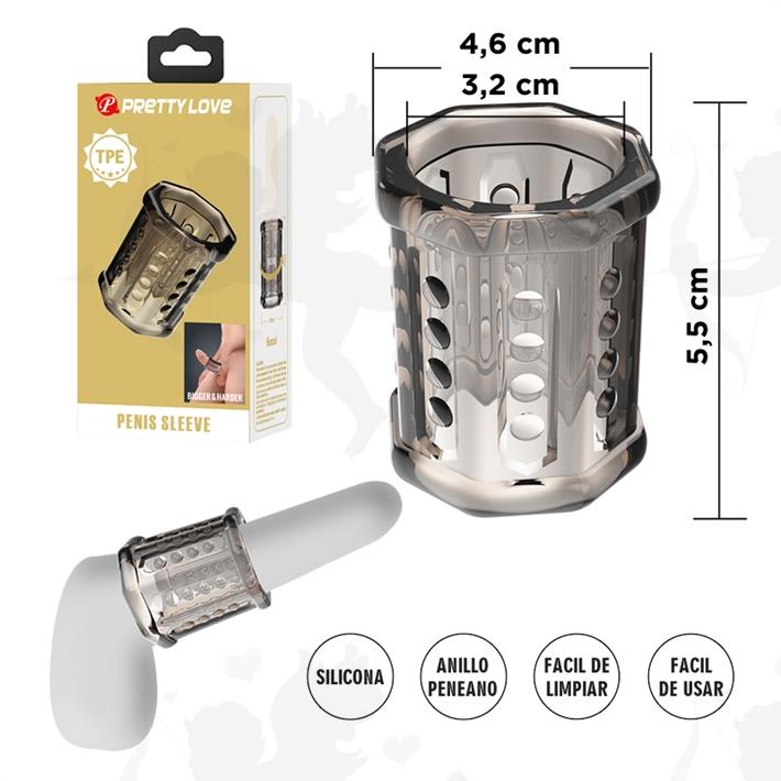 Funda Extensible TPE para Pene - Aumenta Grosor y Placer