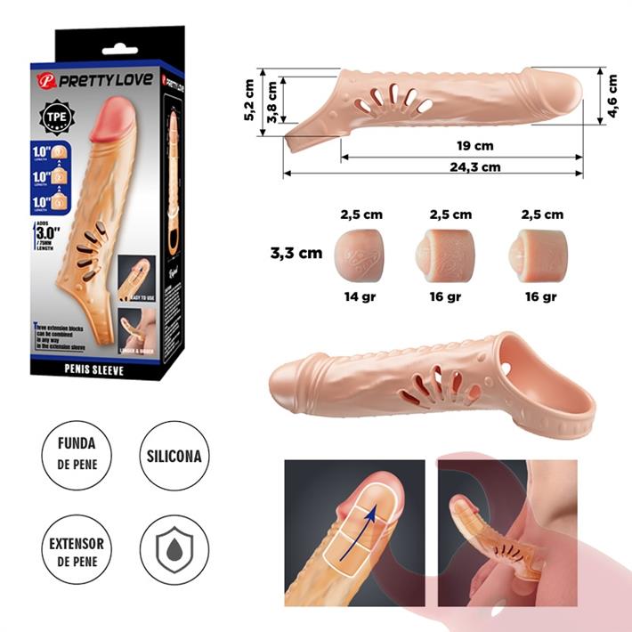  Extensor Premium Realista con 3 Tips Extensibles 