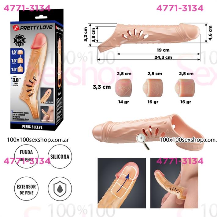 Cód: CA SS-PL-026270H - Extensor Premium Realista con 3 Tips Extensibles - $ 43000