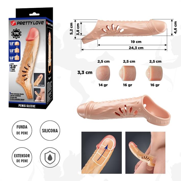 Extensor Premium Realista con 3 Tips Extensibles