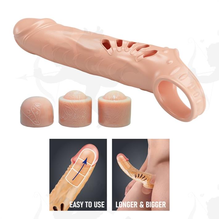 Extensor Premium Realista con 3 Tips Extensibles