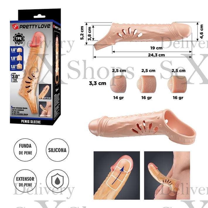 Extensor Premium Realista con 3 Tips Extensibles