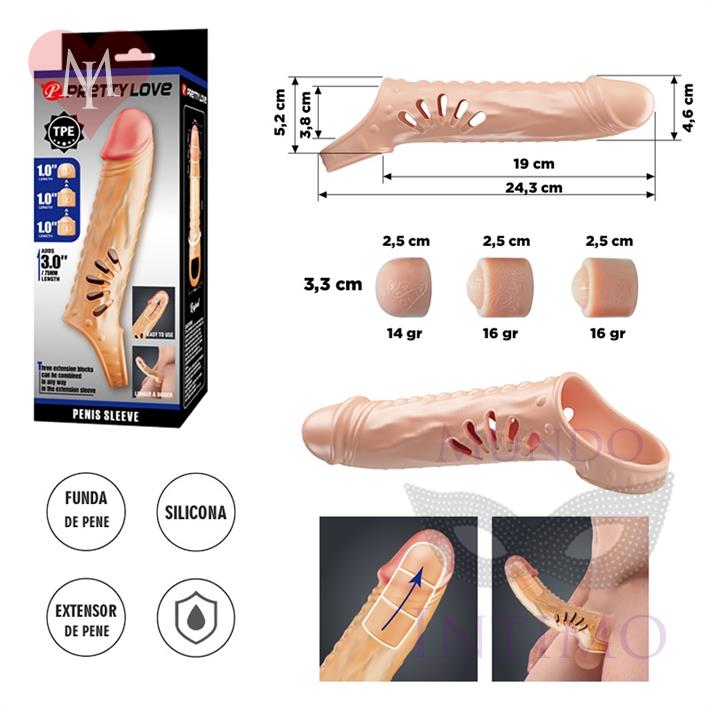  Extensor Premium Realista con 3 Tips Extensibles 